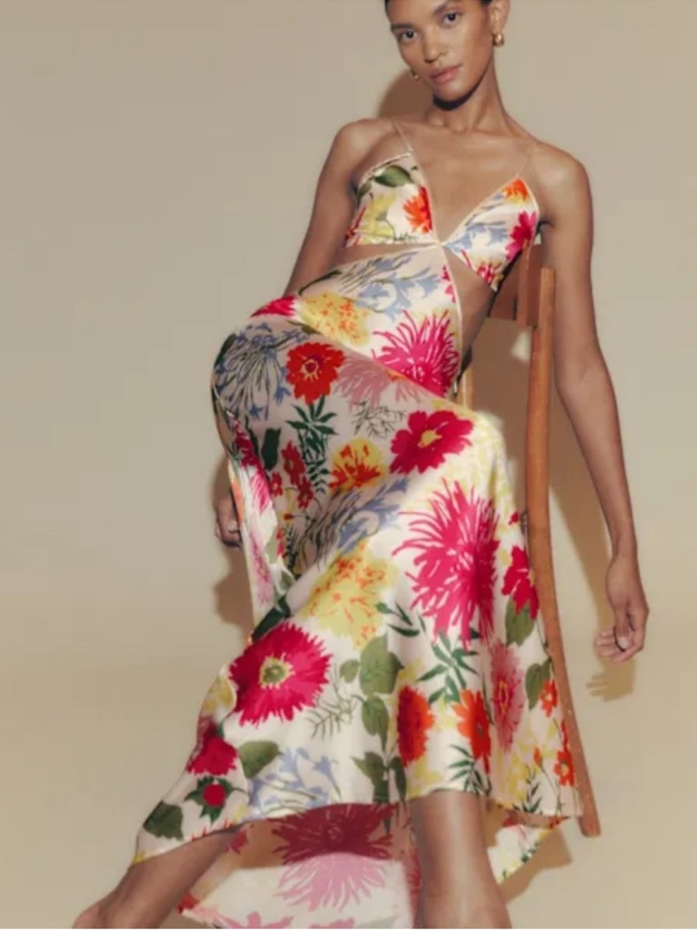 Reformation Poppies silk dress (Fabrizia)